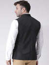 Hangup Men Standard Solid Men's Indian Wear-N7_9BtnBlackNehru