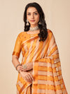 Saree Mall Women's Cotton Blend Mustard Woven Design Designer Saree With Blouse Piece-NAMYA78302