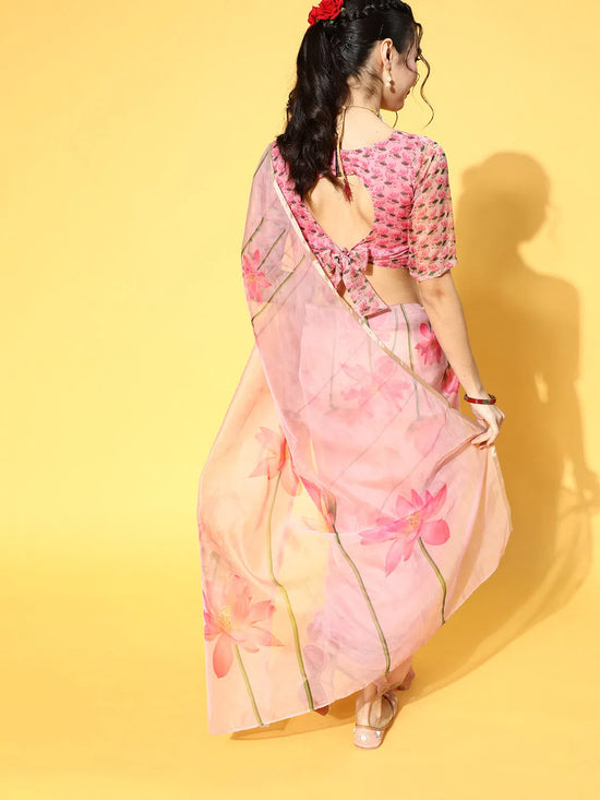 Sareemall Pink Solid Women Saree-NAVYA1002