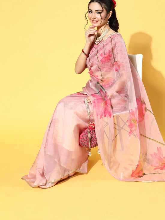 Sareemall Pink Solid Women Saree-NAVYA1002