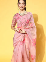 Sareemall Pink Solid Women Saree-NAVYA1002