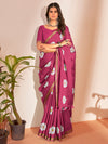 Saree Mall Women's Cotton Slub Pink Printed Designer Saree With Blouse Piece-NAVYA118