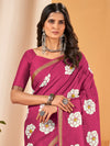 Saree Mall Women's Cotton Slub Pink Printed Designer Saree With Blouse Piece-NAVYA118