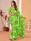 Saree Mall Women's Cotton Slub Light Green Printed Designer Saree With Blouse Piece-NAVYA124