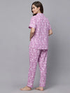 Women's Floral Printed Rayon Night Suit