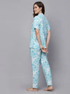 Women's Floral Printed Rayon Night Suit