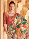 Saree Mall Women's Cotton Blend Multicolored Printed Designer Saree With Blouse Piece-NITRA203