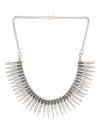 Silver-Plated Spiked Oxidized Tribal Necklace