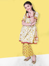 Girls Floral Printed A-Line Kurta with Pyjamas Set