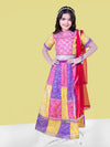 Girls Embellished Patchwork Ready to Wear Lehenga & Choli with Dupatta Set