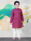 Boys Chevron Printed Regular Kurta with Pyjamas Set