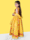 Girls Printed Patchwork Ready to Wear Lehenga & Choli with Dupatta Set