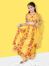 Girls Printed Patchwork Ready to Wear Lehenga & Choli with Dupatta Set