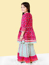 Girls Ethnic Motifs Printed Sequinned detailed A-Line Kurta with Sharara Set