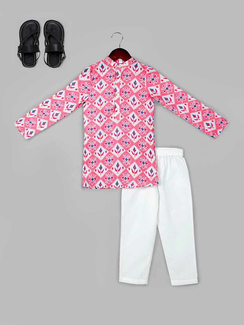 Boys Ethnic Motifs Printed Regular Kurta with Pyjamas Set