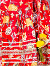Girls Floral Printed Angrakha Gotta Patti Pure Cotton Kurta & Sharara with Dupatta Set