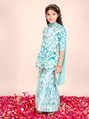 Girls Floral Printed Pure Cotton A-Line Kurta & Sharara with Dupatta Set