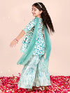 Girls Floral Printed Pure Cotton A-Line Kurta & Sharara with Dupatta Set