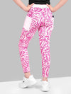 Girls Pink Skinny Fit Fast-Dry Active Printed Jeggings-NN00093JGG-68