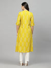 Women's Block Printed Rayon A-Line Kurta-NOMICORN36