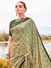 Saree Mall Women's Pashmina  Light Green Printed Designer Saree With Blouse Piece-NORTHBT1101