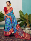 Saree Mall Women's Tussar  Blue Printed Designer Saree With Blouse Piece-NRAYNI1002