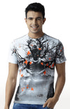 Huetrap White Mens Short Sleeve Graphic Printed Tshirt-HT16MKGRAWHT00325