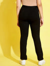 Girls Black Front Button Bell Bottom Pants