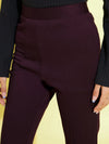 Girls Burgundy Front Slit Bell Bottom Pants