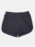 Girls Navy Terry Solid Shorts Facto