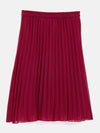 Girls Maroon Pleated Skirt