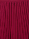 Girls Maroon Pleated Skirt