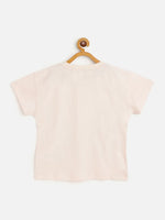 Girls Cream Bus Print Regular T-Shirt