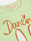 Girls Green Dancing Shoes T-Shirt