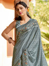 Saree Mall Women's Cotton Blend Grey Printed Designer Saree With Blouse Piece-NYNTRA104