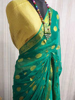 Sareemall Teal Green Woven Women Saree-NZMN7303