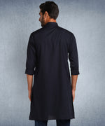 Hangup Men Standard Solid Men's Indian Wear-Navy_6_119_Kurta