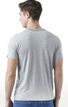 Huetrap Grey Mens Short Sleeve Graphic Printed Tshirt-HT17MKGRAGML00648