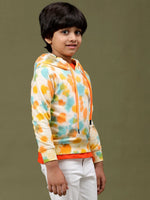 Tales & Stories Boys Pestel Yellow Cotton Tie and Dye Sweatshirt