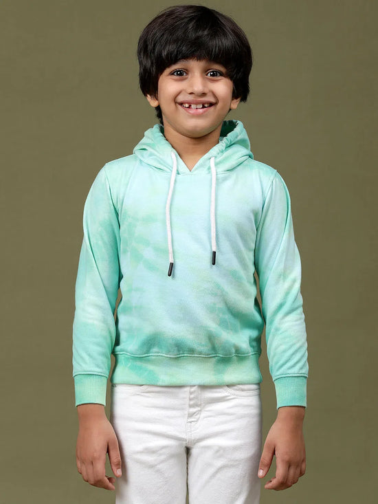 Tales & Stories Boys Sky Blue Cotton Tie and Dye Sweatshirt