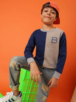 Tales & Stories Navy Blue Cotton SweatShirt For Boys