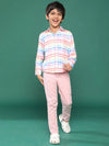 Tales & Stories Lilac Solid Cotton Trouser For Boys