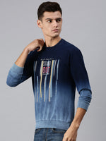 Men Solid Blue Sweatshirt-OD206-Blue