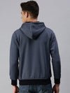 Men Hooded Solid Navy Blue Sweatshirt-OD6026-Blue