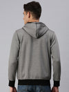 Men Hooded Solid Grey Sweatshirt-OD6026-Grey