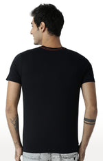 Huetrap Black Mens Short Sleeve Graphic Printed Tshirt-HT16MKGRABLK00321