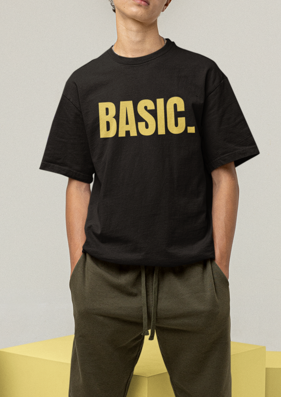 Oversized Tshirt Basic Print Cotton Blend