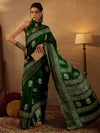 Saree Mall Women's  Blend Green Printed Designer Saree With Blouse Piece-OXFORD13B