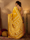 Saree Mall Women's  Blend Yellow Printed Designer Saree With Blouse Piece-OXFORD14C