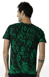 Huetrap Green Mens Short Sleeve Graphic Printed Tshirt-HT15MKGRAGRE00152